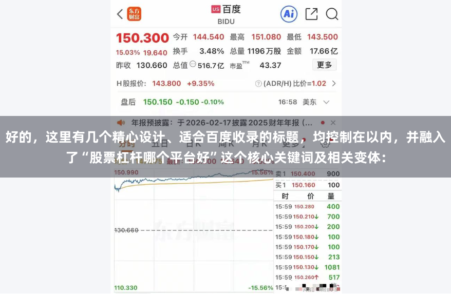 好的，這里有幾個精心設計、適合百度收錄的標題，均控制在以內，并融入了“股票杠桿哪個平臺好”這個核心關鍵詞及相關變體：